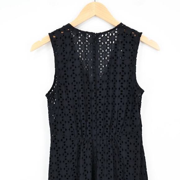 Madewell Eyelet V Neck Maxi Dress Black Size 0 NWT - Picture 9 of 9